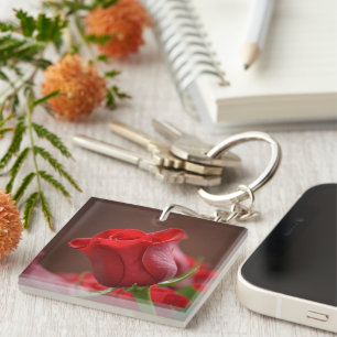 Red Rose Key Ring
