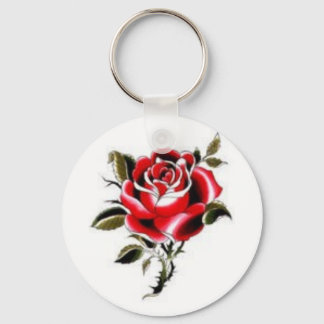 red rose key ring