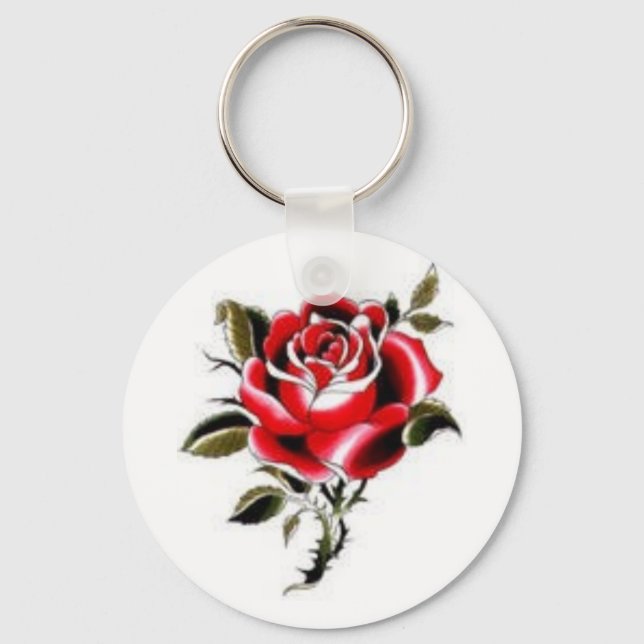 red rose key ring (Front)