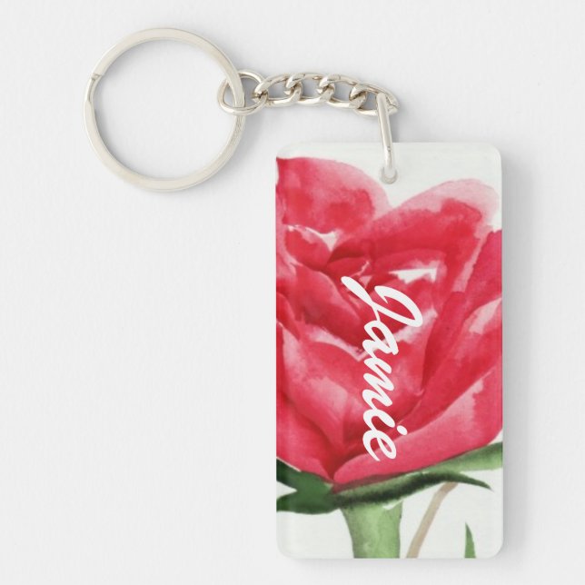 Red Rose Key Ring (Front)