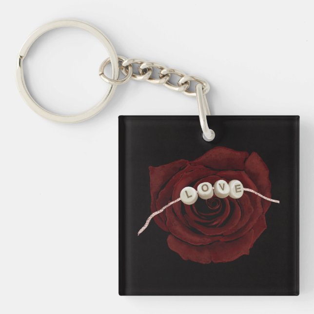 Red Rose Key Ring (Front)