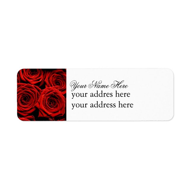 Red Rose Label Return Address Label (Front)