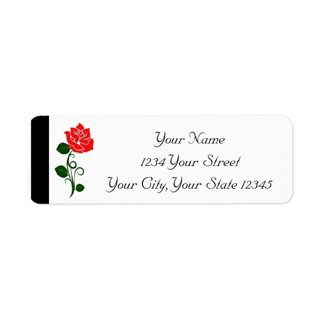 Red Rose Label Return Address Label (Front)