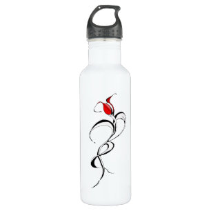 Red Rose Lady Tribal Tattoo Design 710 Ml Water Bottle