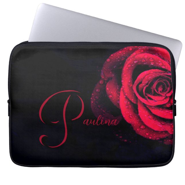 Red Rose Laptop Sleeve (Front)