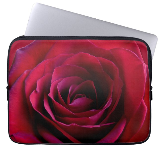 Red Rose Laptop Sleeve Romantic Rose Tablet Case (Front)