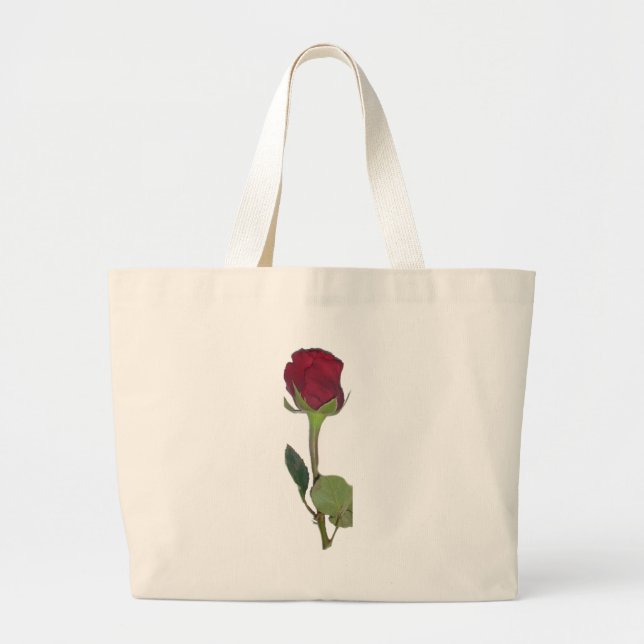Red Rose Large Tote Bag (Front)