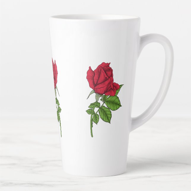 Red rose latte mug (Right)
