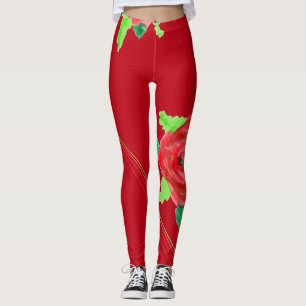 Red Rose Leggings