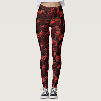 Red Rose Leggings