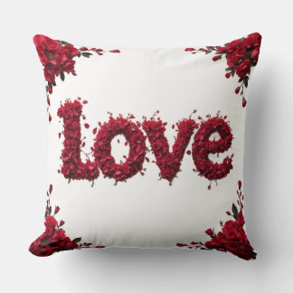 Red Rose LOVE Pillow Romantic Valentine's Day Gift