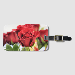 Red rose luggage tag