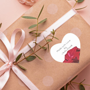 Red Rose Made With Love Craft Sticker