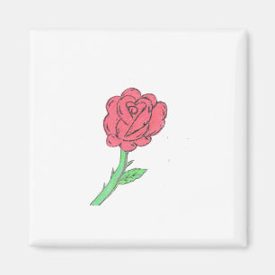 Red Rose Magnet