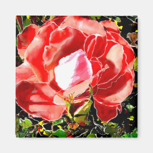 Red Rose Magnet