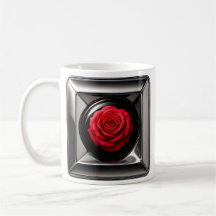Red Rose Meta Coffee Mug
