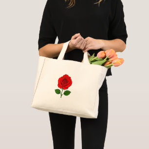 Red Rose Mini Tote Bag