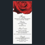 Red Rose Modern Glam Elegant Wedding Menu<br><div class="desc">Matching items in this design are available.</div>