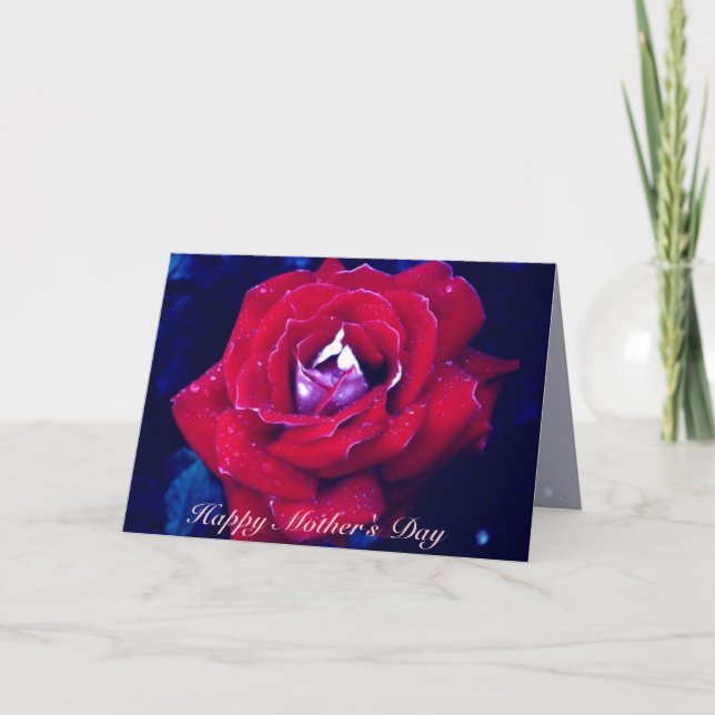 Red Rose Mother's Day Card (Front)
