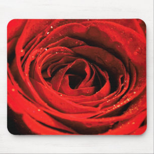Red rose mouse pad