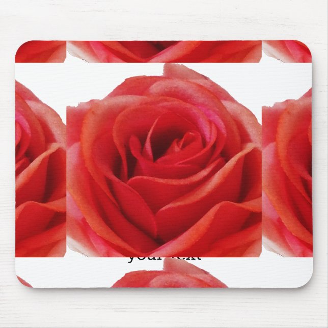 Red Rose Mouse Pad (Front)