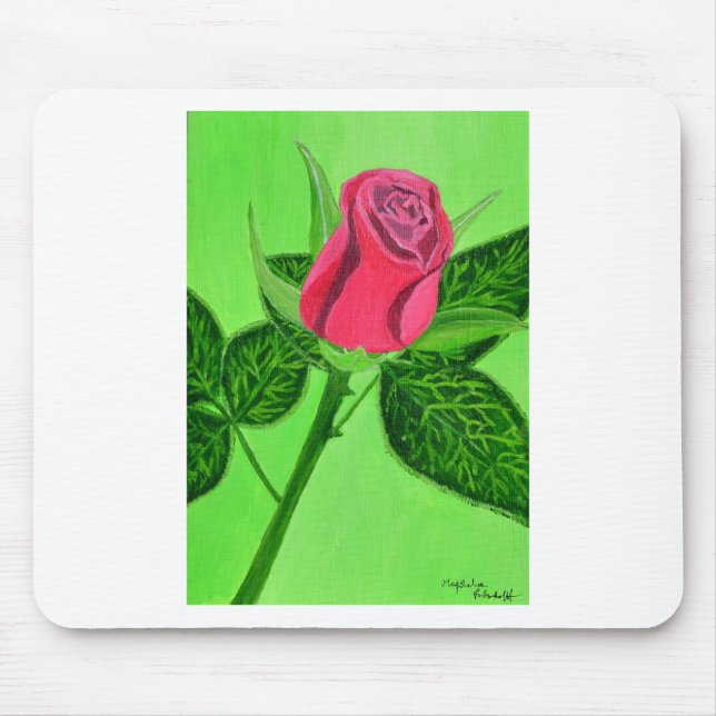 Red Rose Mouse Pad (Front)