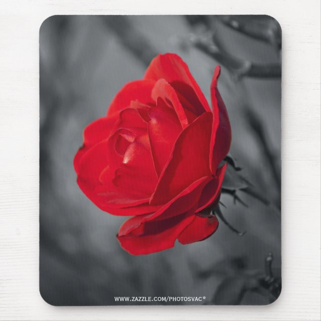 Red Rose Mousepad (Front)