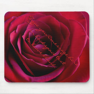 Red Rose Mousepad Personalised Red Rose Mousepad