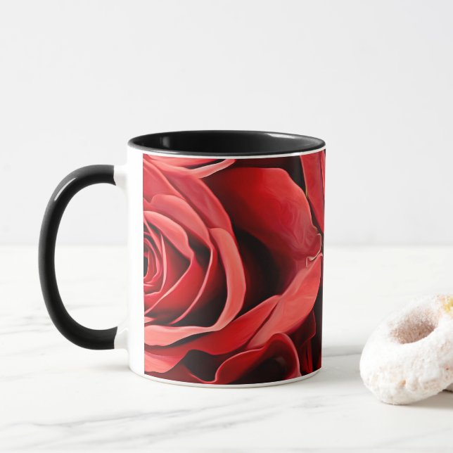 Red Rose mug (With Donut)