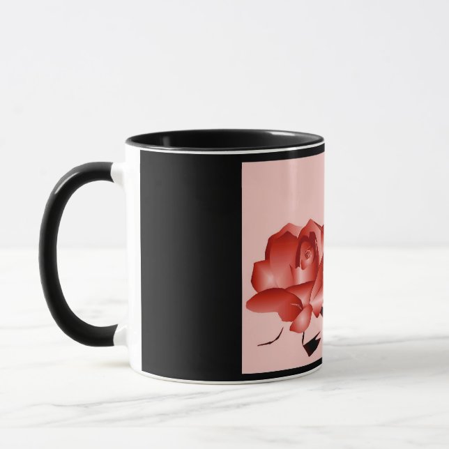 "Red Rose" Mug - Customisable (Left)