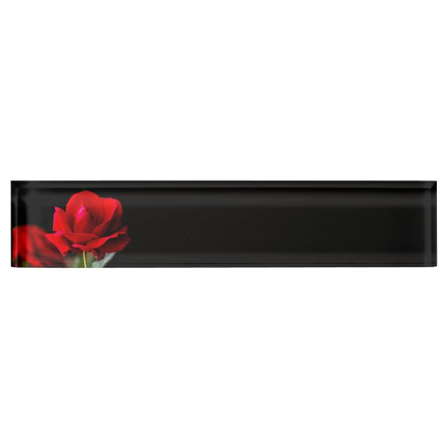 Red rose nameplate (Front)