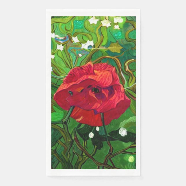 RED ROSE  NAPKIN (Front)