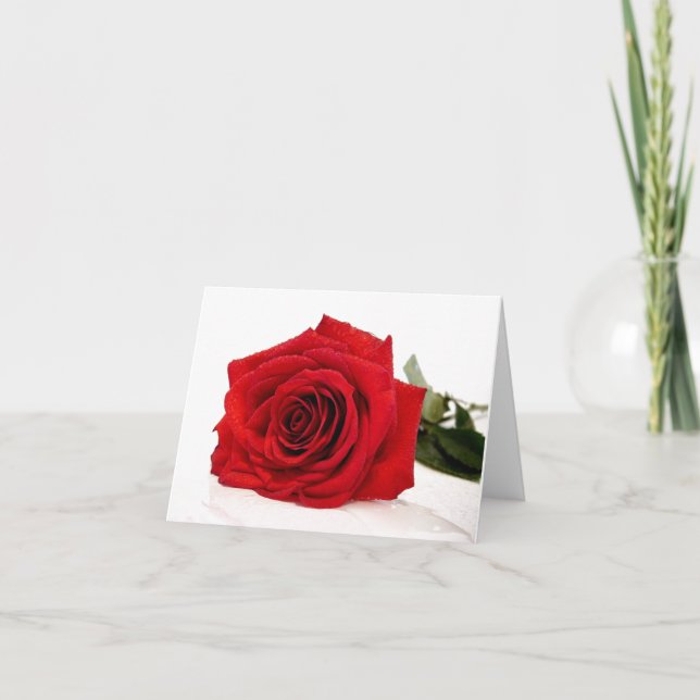 Red Rose Note Card (Front)