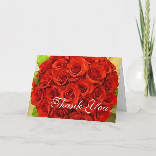 Red Rose Note Card Template (Front)