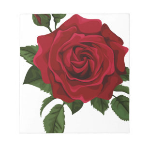 Red rose notepad