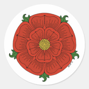 Red Rose of Lancaster Classic Round Sticker