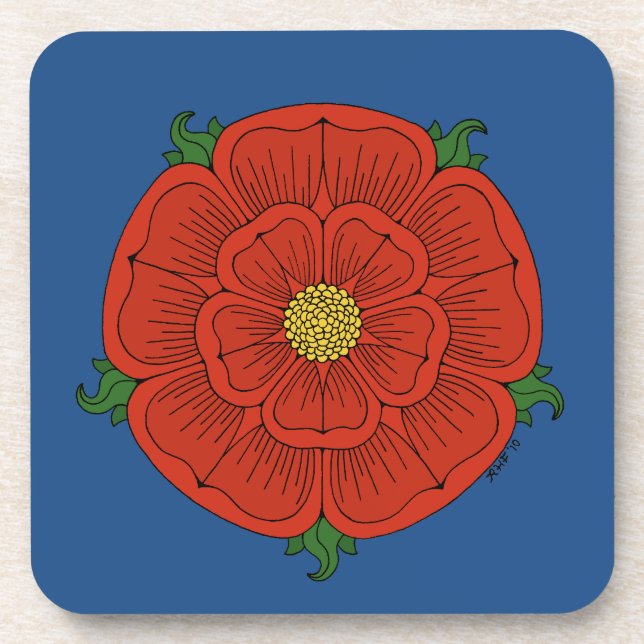 Red Rose of Lancaster Coaster (Front)