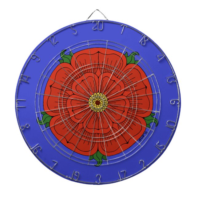 Red Rose of Lancaster Dartboard (Front)