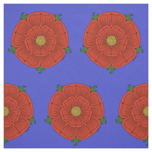 Red Rose of Lancaster Fabric (Swatch)