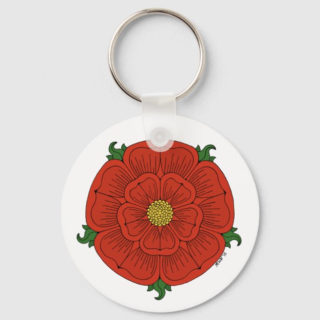 Red Rose of Lancaster Key Ring (Front)