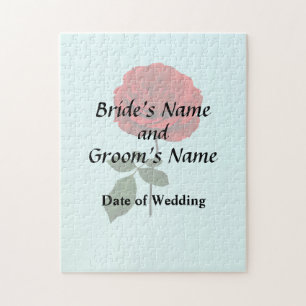 Red Rose of Summer Wedding Products Jigsaw Puzzle