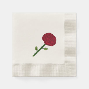 Red rose Paper Napkins