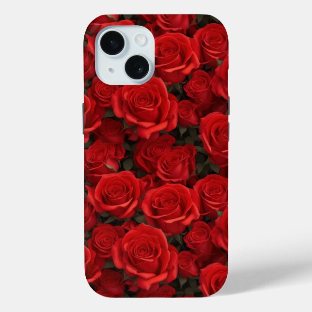 Red Rose Pattern Case-Mate iPhone Case (Back)