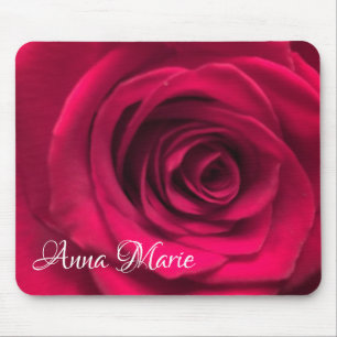Red Rose Personalised Mouse Pad