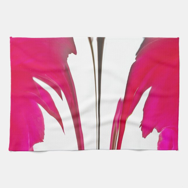 Red Rose Petals Customise Product Tea Towel (Horizontal)