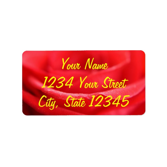 Red Rose Petals Label (Front)