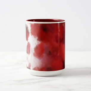 Red Rose Petals Painting Art - Mug