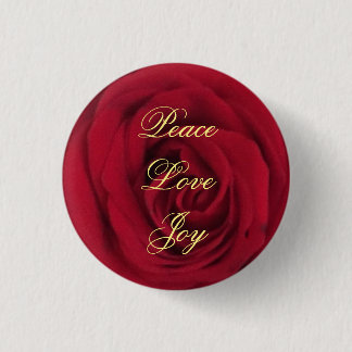 Red Rose Photo 3 Cm Round Badge