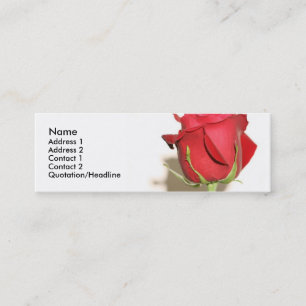 Red Rose Photo Wedding Favour Tag Customisable