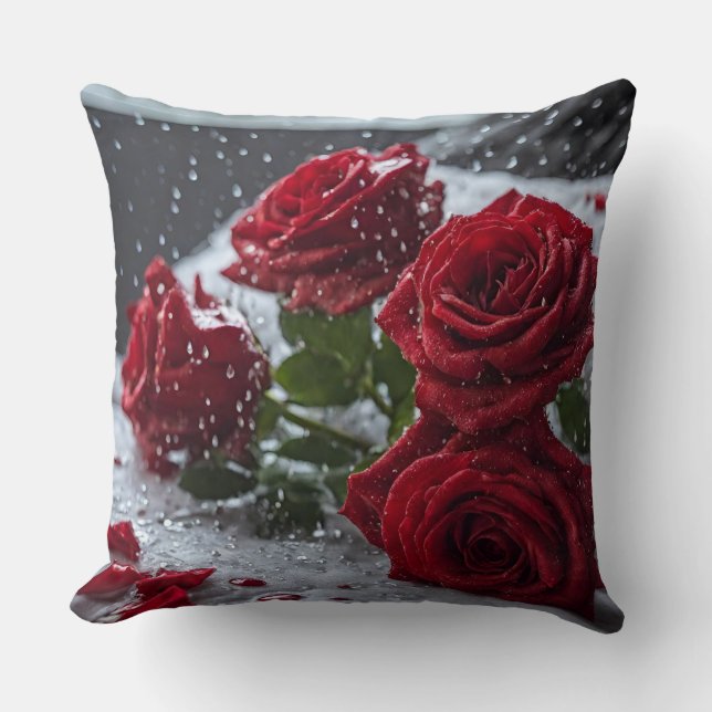 Red Rose Pillow (Front)